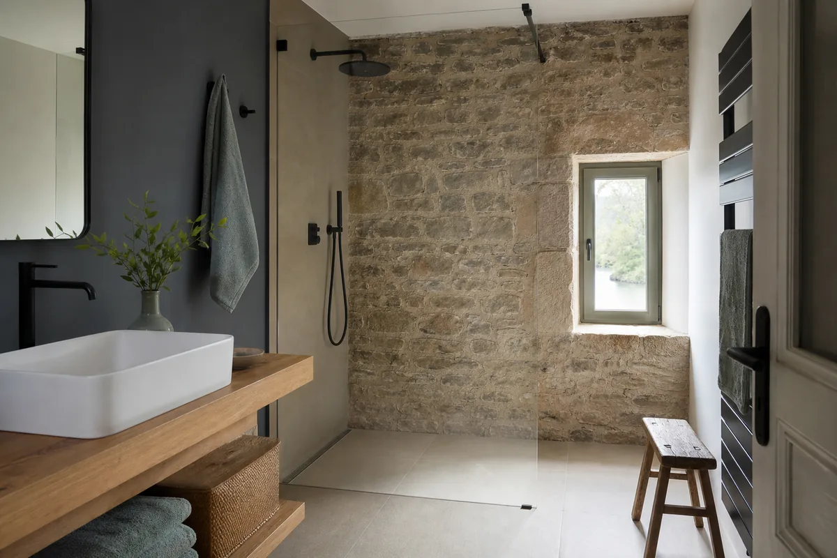 Plombier à Auray : rénover une salle d'eau en bâti ancien