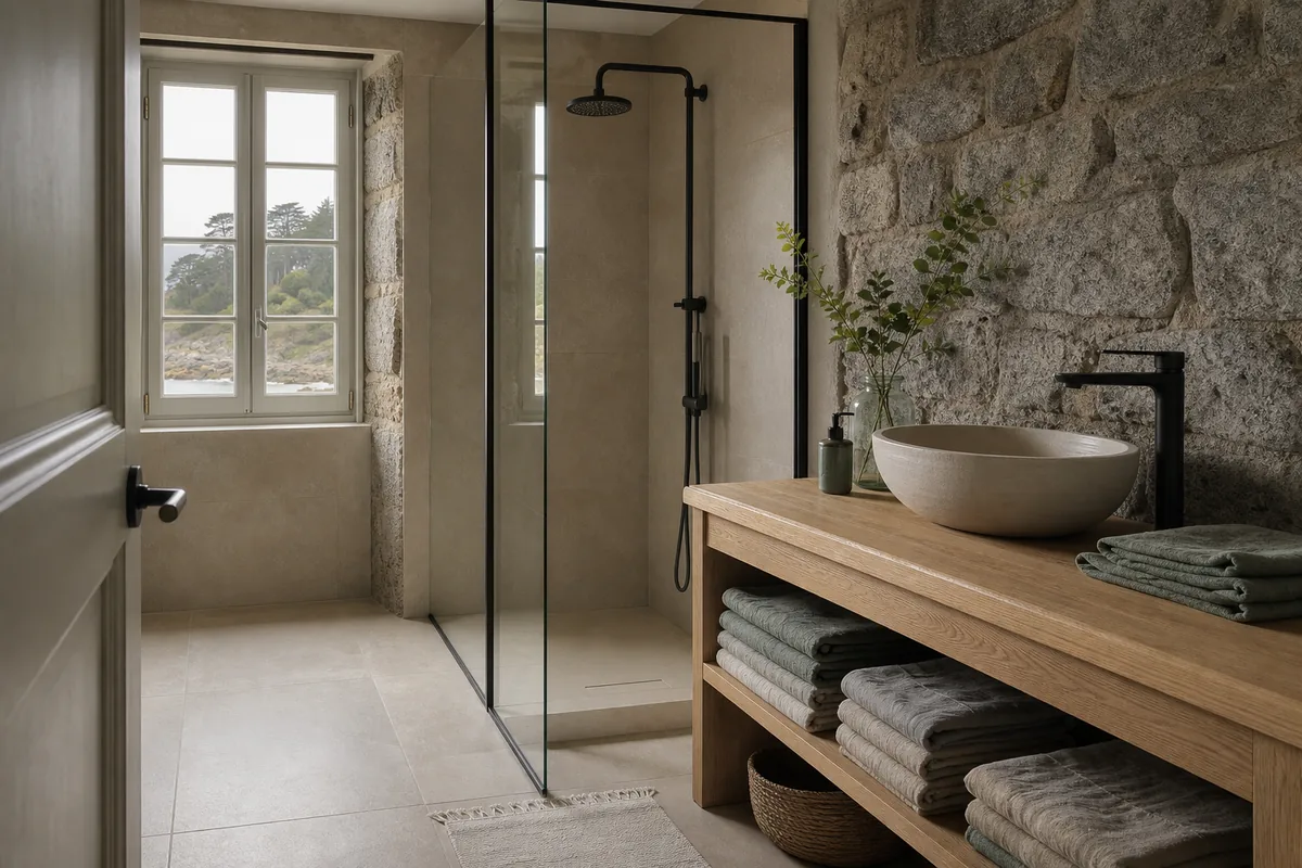 Rénovation salle de bain à Sarzeau : tenir face à l'air marin